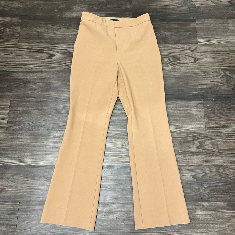 Ann Taylor Beige Flared Trousers